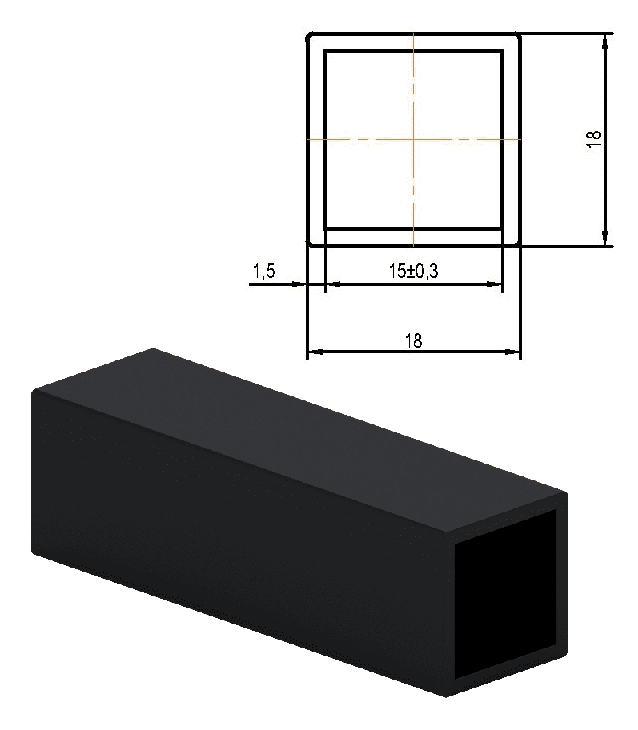 картинка Профиль базовый 3000мм, черный муар "Лофт Комплект" от магазина АСЯ