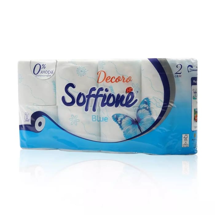 картинка Туалетная бумага Soffione двухслойная 8 рулонов от магазина АСЯ