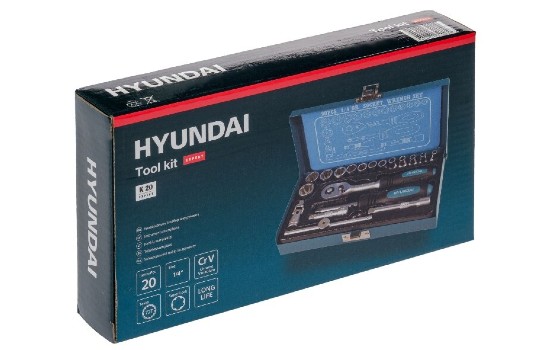 картинка Универсальный набор инструмента 20 предметов Hyundai K 20 от магазина АСЯ