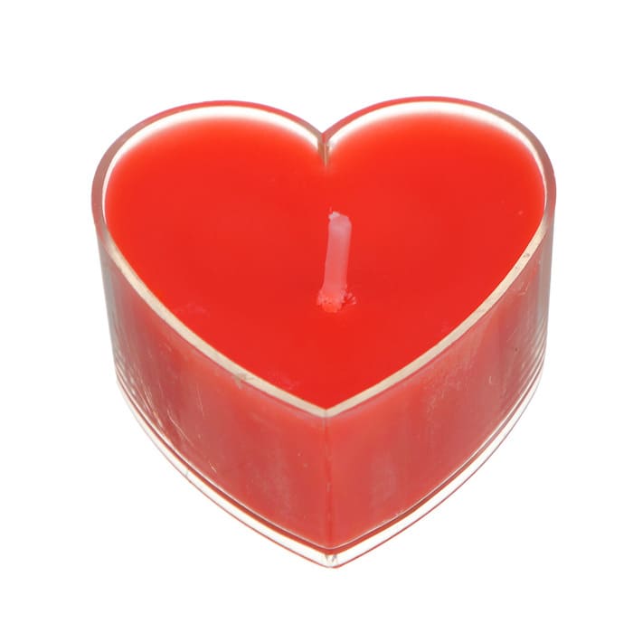 картинка Набор свечей в гильзе в виде сердца, 7 шт, (4x2 см) цвет красный, 508-864 от магазина АСЯ