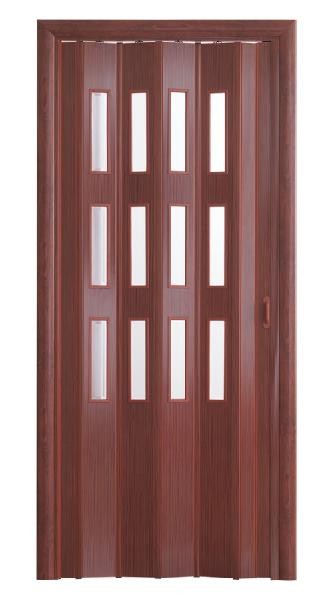картинка Дверь-гармошка 2020х840 «Фаворит» Вишня с декоративными вставками  от магазина АСЯ
