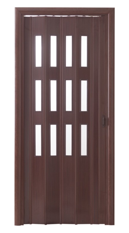 картинка Дверь-гармошка 2020х840 «Фаворит» Венге с декоративными вставками  от магазина АСЯ