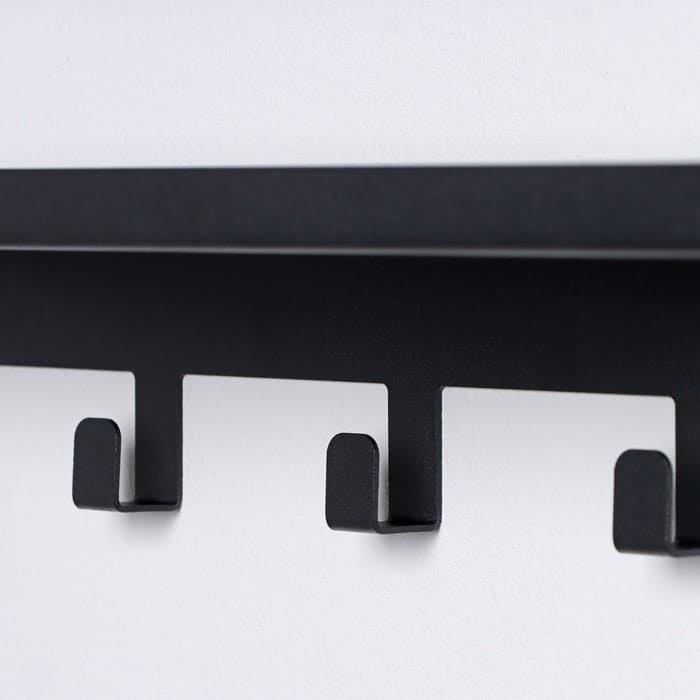 картинка Набор полок с крючками ЛОФТ , черный, 2 полки: 350×100×35 мм, 350×100×80 мм от магазина АСЯ