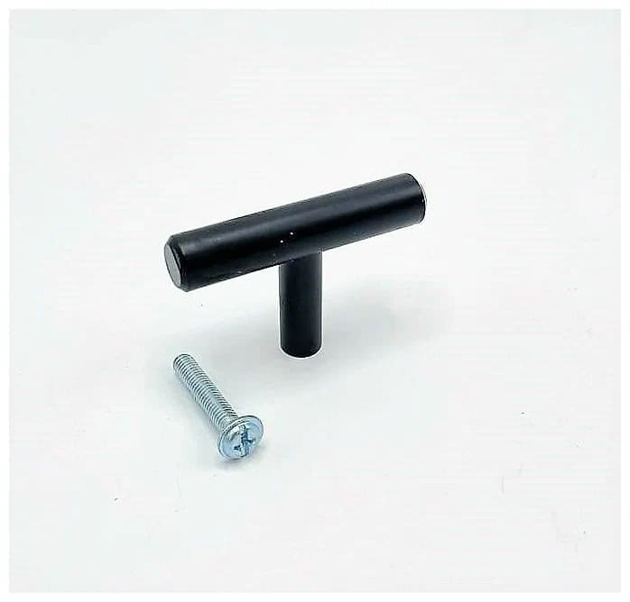 картинка Ручка-рейлинг 45 мм D10 мебельная Т-образная, черная от магазина АСЯ