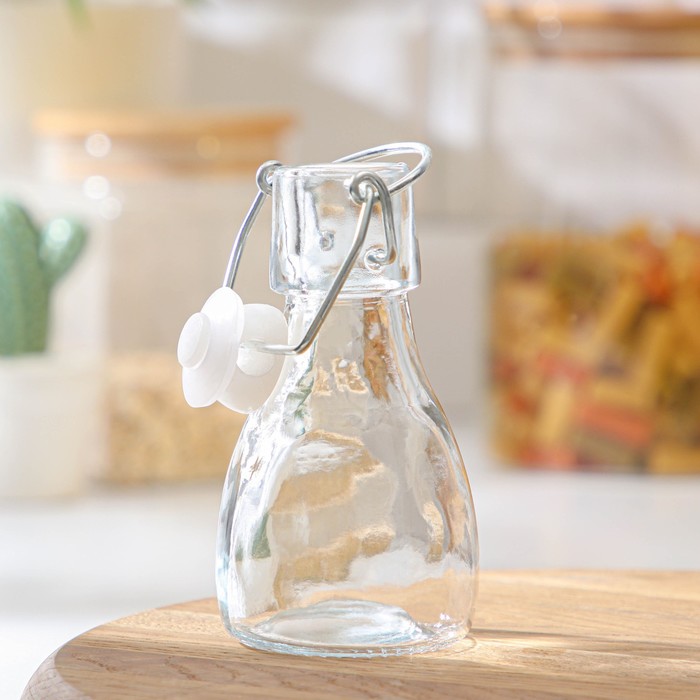 картинка Бутыль стеклянная для соусов и масла с бугельным замком «Галерея», 80 мл 2366762 от магазина АСЯ