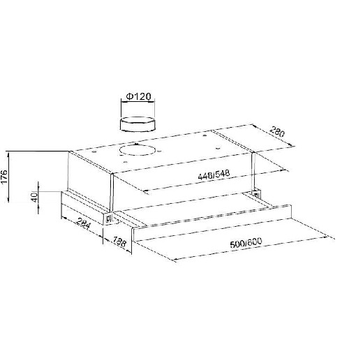 картинка Вытяжка кухонная AMARI Slide 60, черный глянец от магазина АСЯ