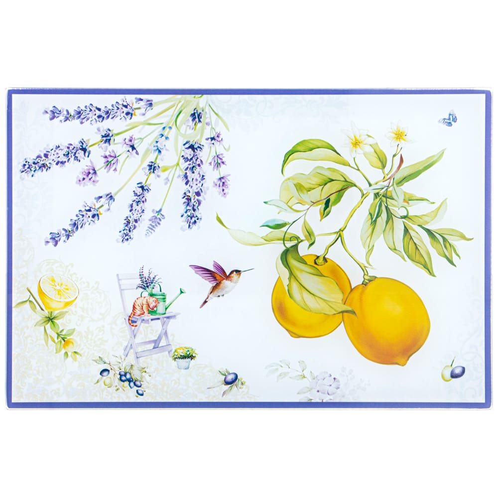 картинка Доска разделочная "Прованс лимоны", 20x30x0,4см, Agness, стекло, 357-185 от магазина АСЯ