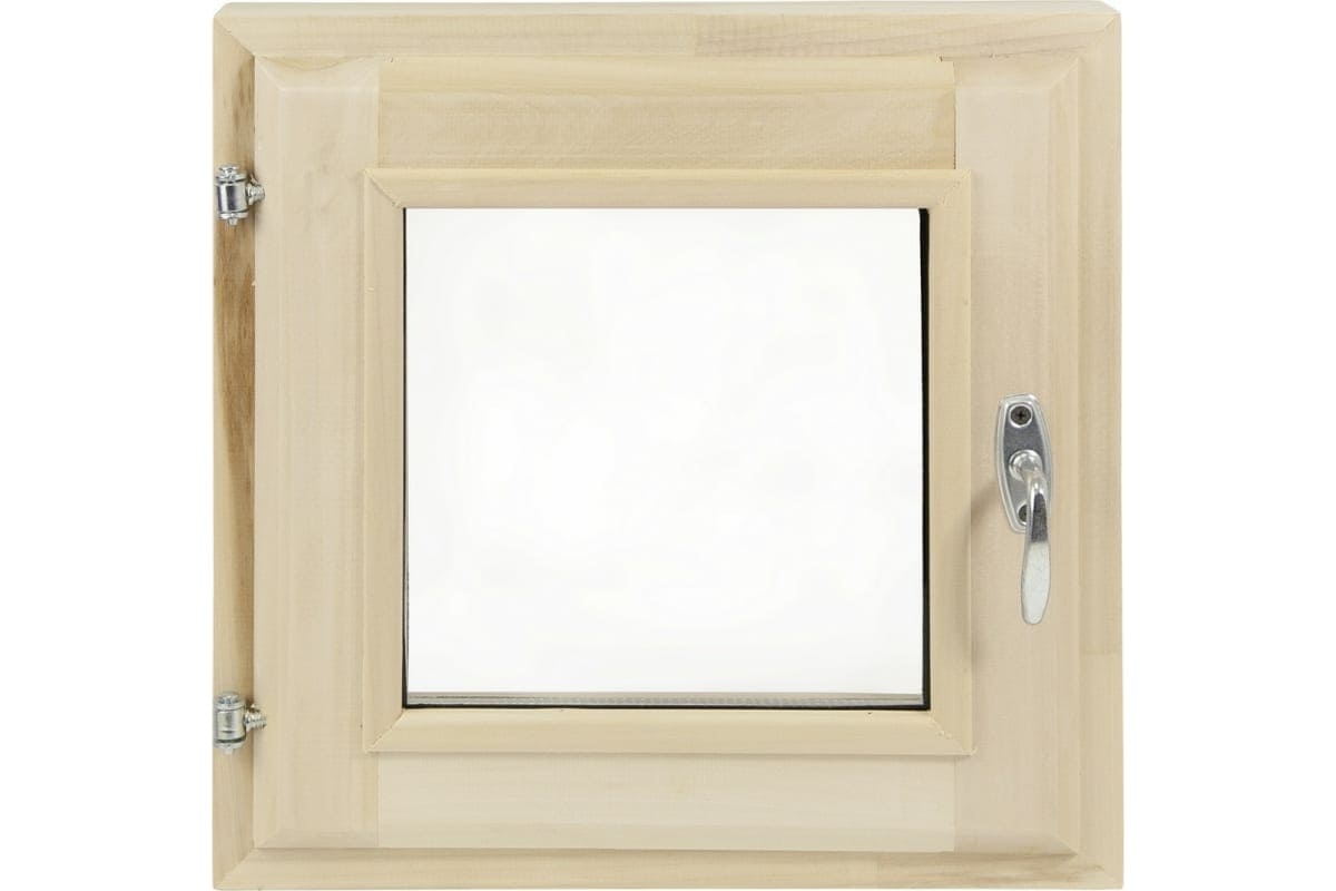 картинка Стеклопакет в парную Банная линия 40x40 см, липа, ручка, затвор, петли в комплекте 12-974 от магазина АСЯ