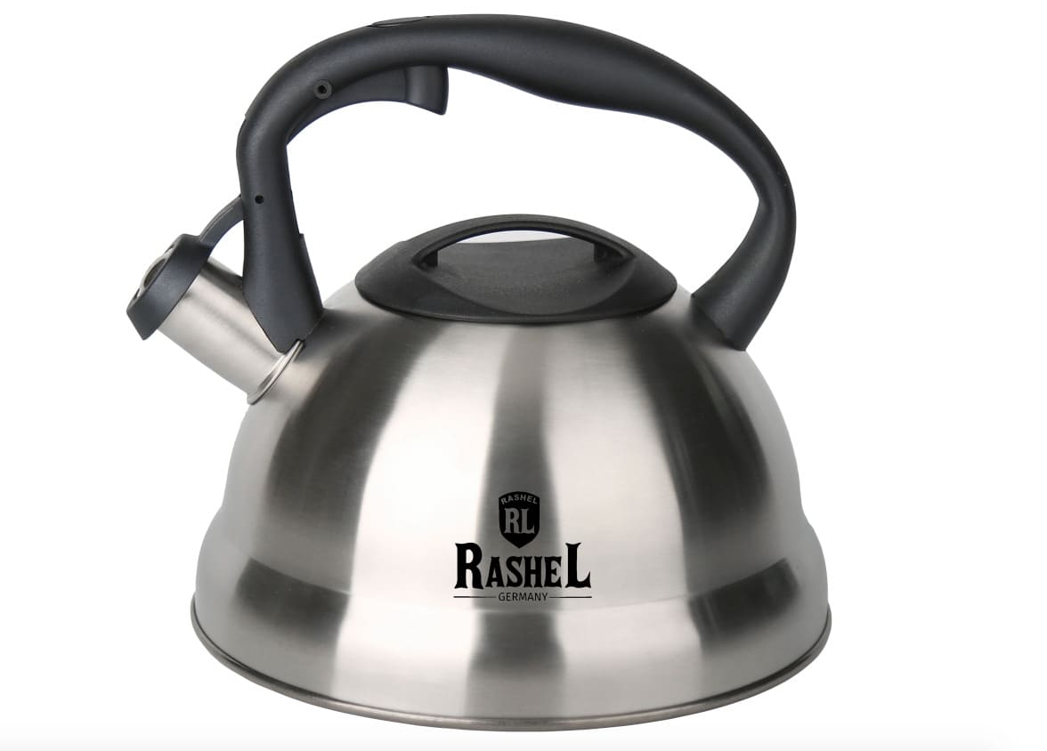 картинка Чайник из нержавеющей стали RASHEL 3,2 л, со свистком, хром М-7182 от магазина АСЯ