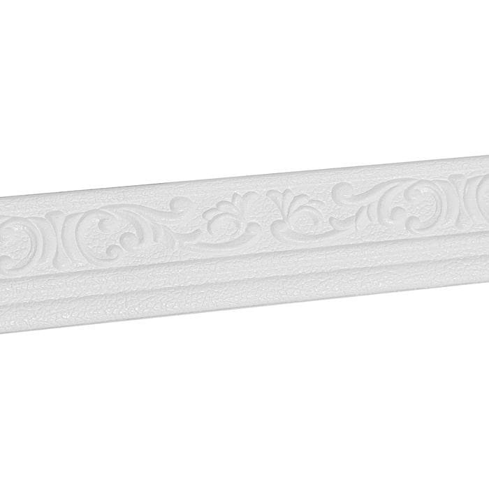 картинка Самоклеящийся ПВХ плинтус 3D белый вензель, 2,3м от магазина АСЯ
