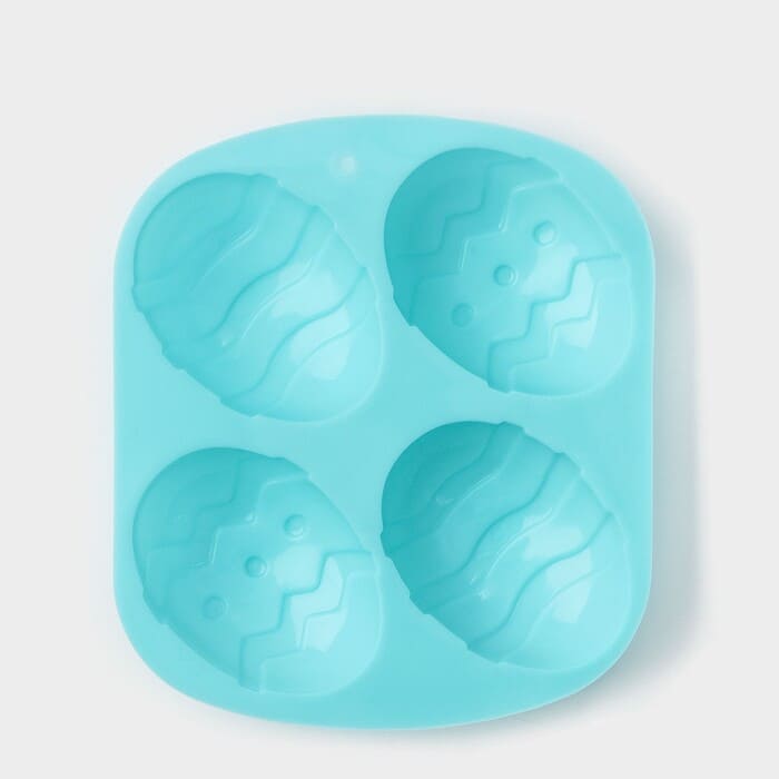 картинка Форма для выпечки «Пасха. Пасхальное яйцо», 15×12,6×2,5 см, 4 ячейки, цвет МИКС, 4597551 от магазина АСЯ