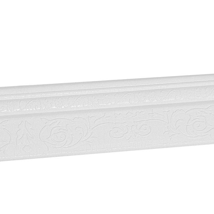картинка ПВХ плинтус 3D белый с узором, 2,3 м ,самоклеящийся, 6988864 от магазина АСЯ