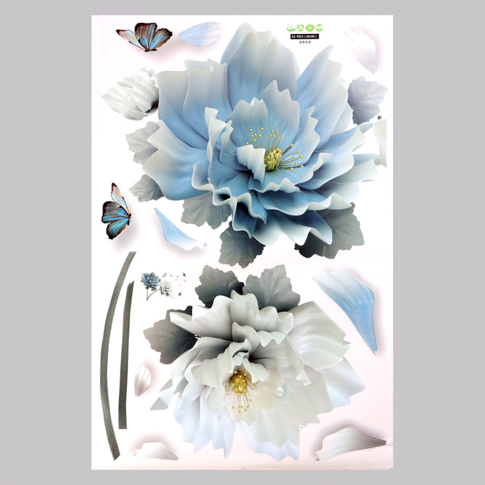 картинка Наклейка 3Д интерьерная Цветок 90х60см от магазина АСЯ