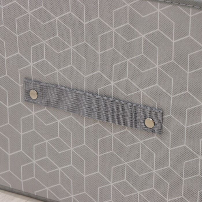 картинка Короб стеллажный для хранения Доляна «Фора», 25×25×25 см, цвет серый от магазина АСЯ