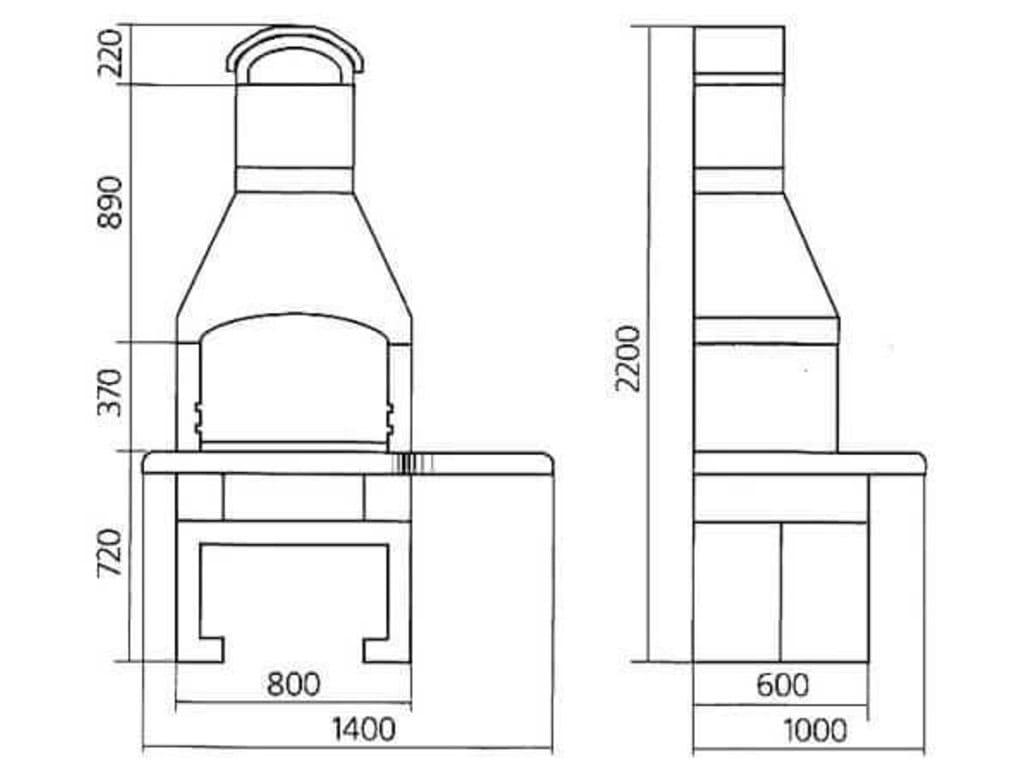картинка Печь-барбекю модель Гурман-2/3 от магазина АСЯ