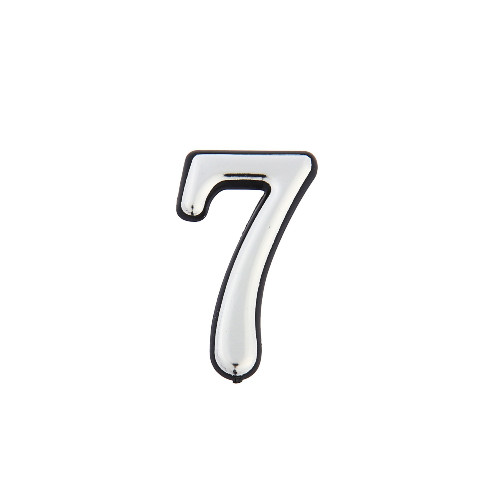 картинка Цифра дверная "7" самоклеящаяся  пластиковая хром, 4491284 от магазина АСЯ