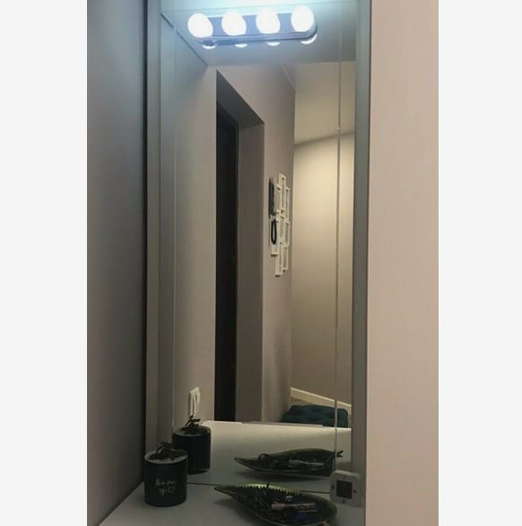 картинка Подсветка для зеркала Luazon 101, 4 лампы, на присосках, 4хАА от магазина АСЯ