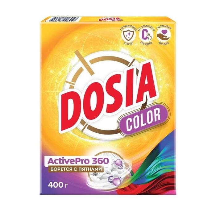 картинка Стиральный порошок Dosia Optima Color 400 г для всех видов ткани, кроме шерсти от магазина АСЯ
