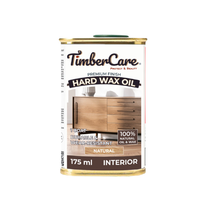 картинка Масло защитное TIMBERCARE HARD WAX OIL с твердым воском, натуральный 0,175л, 350100 от магазина АСЯ
