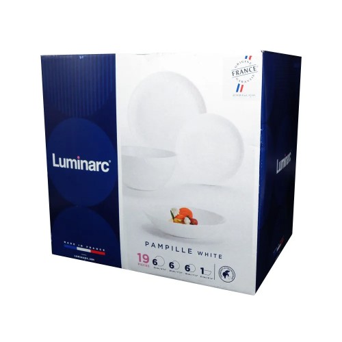 картинка Столовый сервиз Luminarc PAMPILLE WHITE 18 предметов 6 персон 87504 от магазина АСЯ