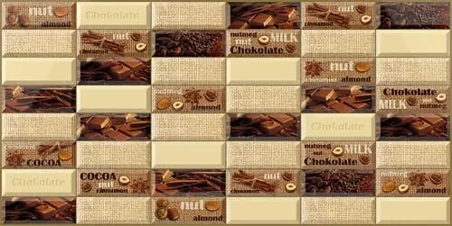 картинка Панель ПВХ 96х48 см Плитка шоколад от магазина АСЯ