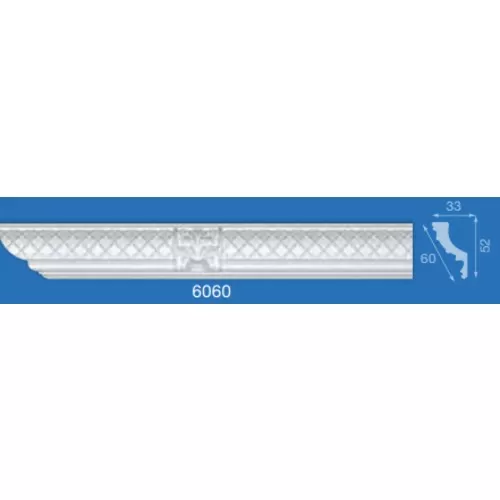 картинка Плинтус потолочный 6060 1,3м (33х52) мм инжекционный от магазина АСЯ