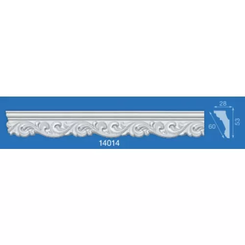 картинка Плинтус потолочный 14014 1,3м (28х53) мм инжекционный от магазина АСЯ