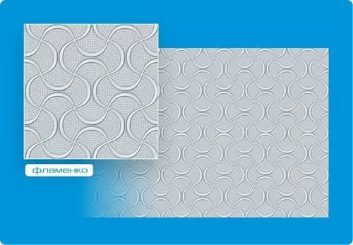 картинка Плита потолочная инжекционная Фламенко 3D-потолок белая 50х50, "Формат" от магазина АСЯ