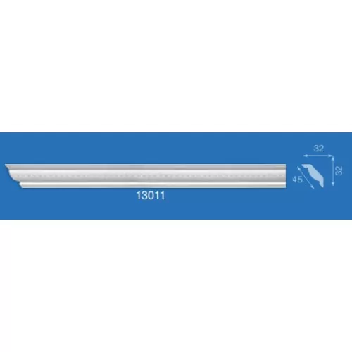 картинка Плинтус потолочный 13011 1,3м (32х32) мм инжекционный от магазина АСЯ