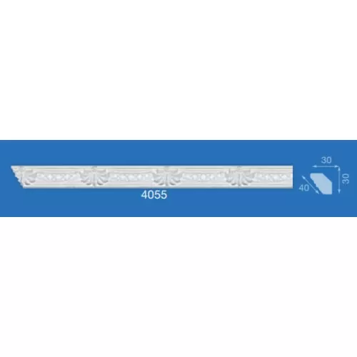 картинка Плинтус потолочный 4055 1,3м (30х30) мм инжекционный от магазина АСЯ