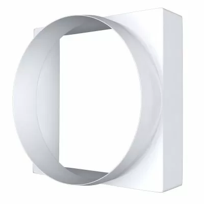 картинка Переходник с квадрата 100х100 на круг воздуховода D100 белый от магазина АСЯ