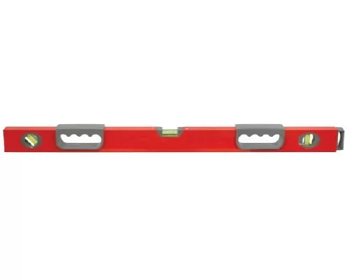 картинка Уровень Бизон (3 глазка, красный корпус, магнитная полоса, ручки) 600 мм FIT IT 18142 от магазина АСЯ