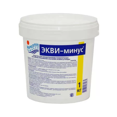 картинка ЭКВИ-МИНУС, 1кг ведро, гранулы для понижения уровня рН воды, М29 от магазина АСЯ
