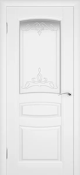 картинка Межкомнатная дверь "Этюд" Белая эмаль с остеклением, 800х2000 от магазина АСЯ