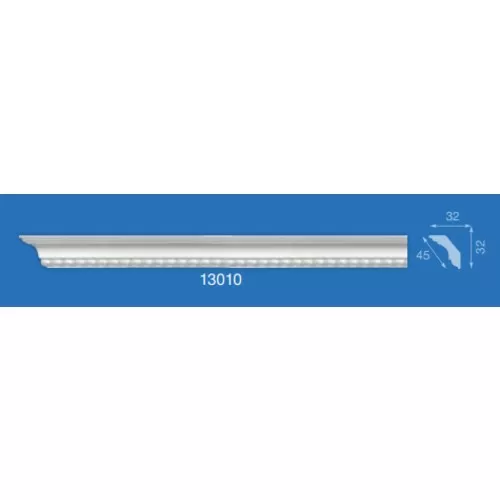 картинка Плинтус потолочный 13010 1,3м (32х32) мм инжекционный от магазина АСЯ