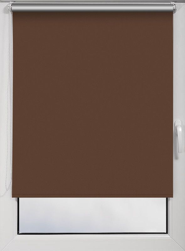 картинка Рулонная штора  Blackout Silver шоколад 110х160 от магазина АСЯ