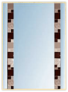 картинка Зеркало с элементом мозаики 600х808 мм МДЛ-36, янтарь табачный от магазина АСЯ