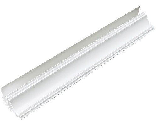 картинка Плинтус ПВХ потолочный для панелей 8 мм Белый глянцевый 3м от магазина АСЯ