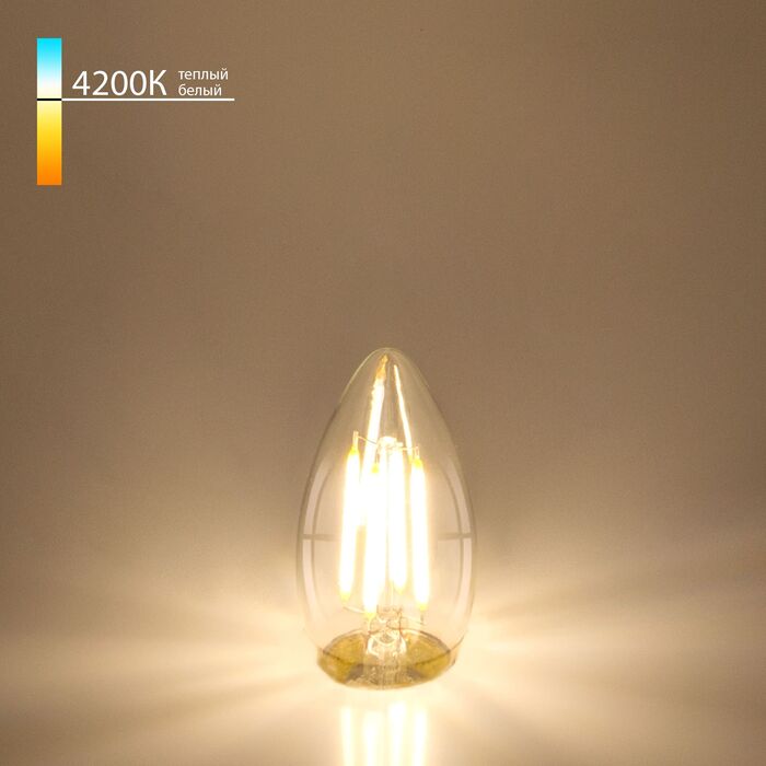 картинка Светодиодная филаментная лампа Свеча CD F 7W 4200K E27 C35 прозрачный BLE2736 от магазина АСЯ