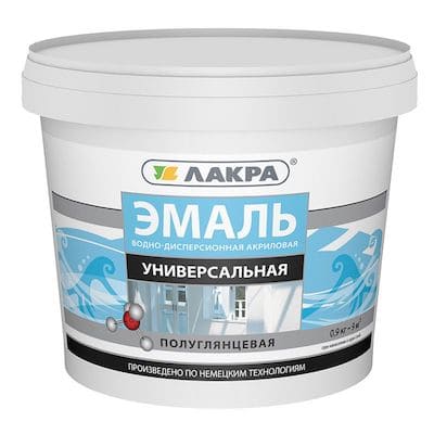 картинка Эмаль акриловая универсальная Лакра, белая матовая, 0,9 кг  от магазина АСЯ