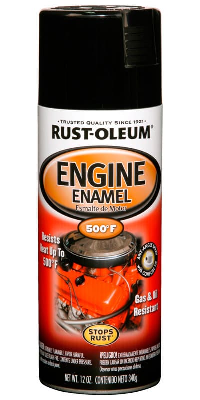 картинка Краска спрей Engine Enamel термостойкая до 260°С, черная глянцевая, 312 гр от магазина АСЯ