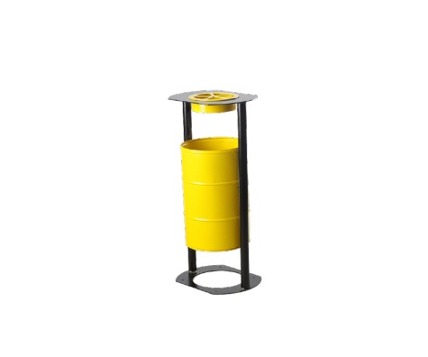 картинка Урна уличная поворотная ЭКО 30 л со съемной пепельницей ( желтая ) от магазина АСЯ