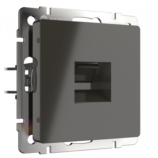 картинка Розетка Werkel Ethernet серо-коричневый WL07-RJ-45 от магазина АСЯ