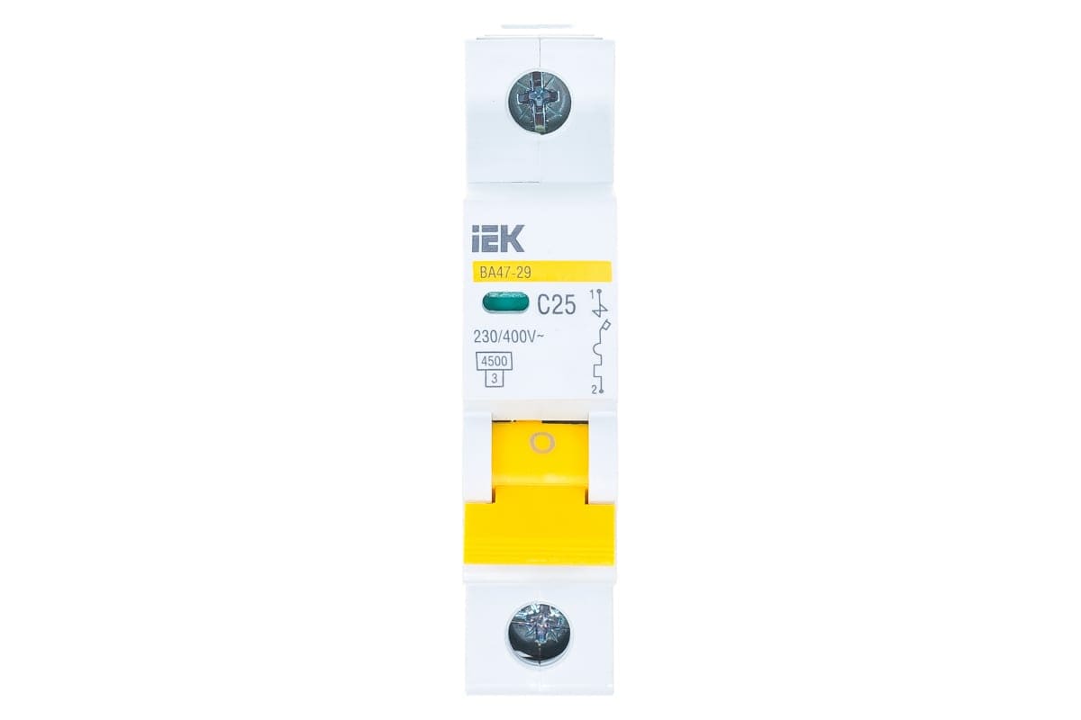 картинка Автоматический выключатель IEK ВА47-29 1ф 25А характеристика С, 4.5кА от магазина АСЯ