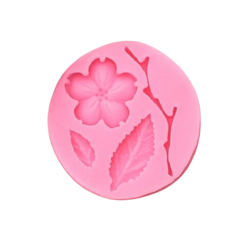 картинка Молд кондитерский «Цветок, лист и веточка», 5,5×0,9 см силикон от магазина АСЯ