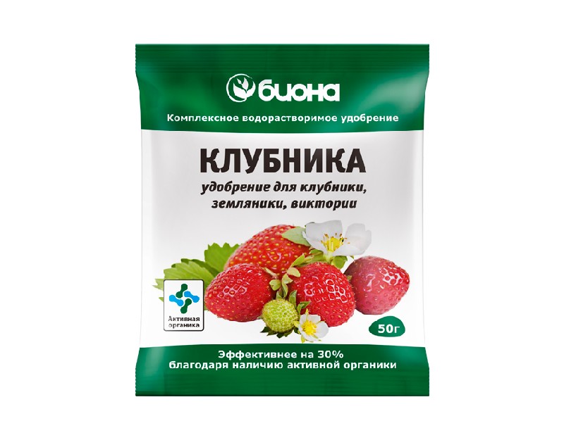 картинка Удобрение комплексное "Биона" Клубника, 50 г от магазина АСЯ