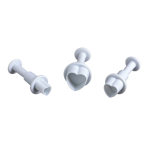 картинка Набор плунжеров «Сердечко», 3 шт: 1,6×1,1 см, 1,4×1 см, 1×1 см, 1004298 от магазина АСЯ