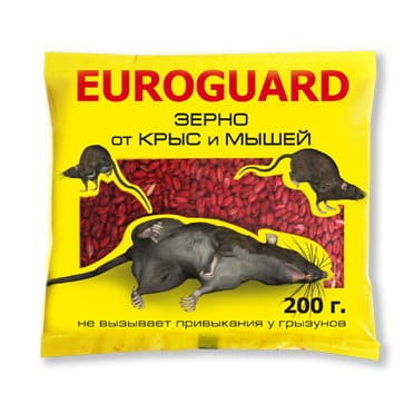 картинка Зерновая приманка EUROGUARD 200гр. от крыс и мышей от магазина АСЯ