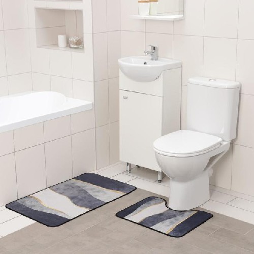 картинка Набор ковриков 50×80 см, 50×40 см для ванной и туалета Доляна «Вега», 2 шт, 6997734 от магазина АСЯ