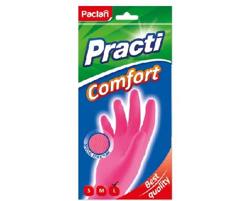 картинка Перчатки резиновые Paclan Practi Comfort  L/M/S от магазина АСЯ